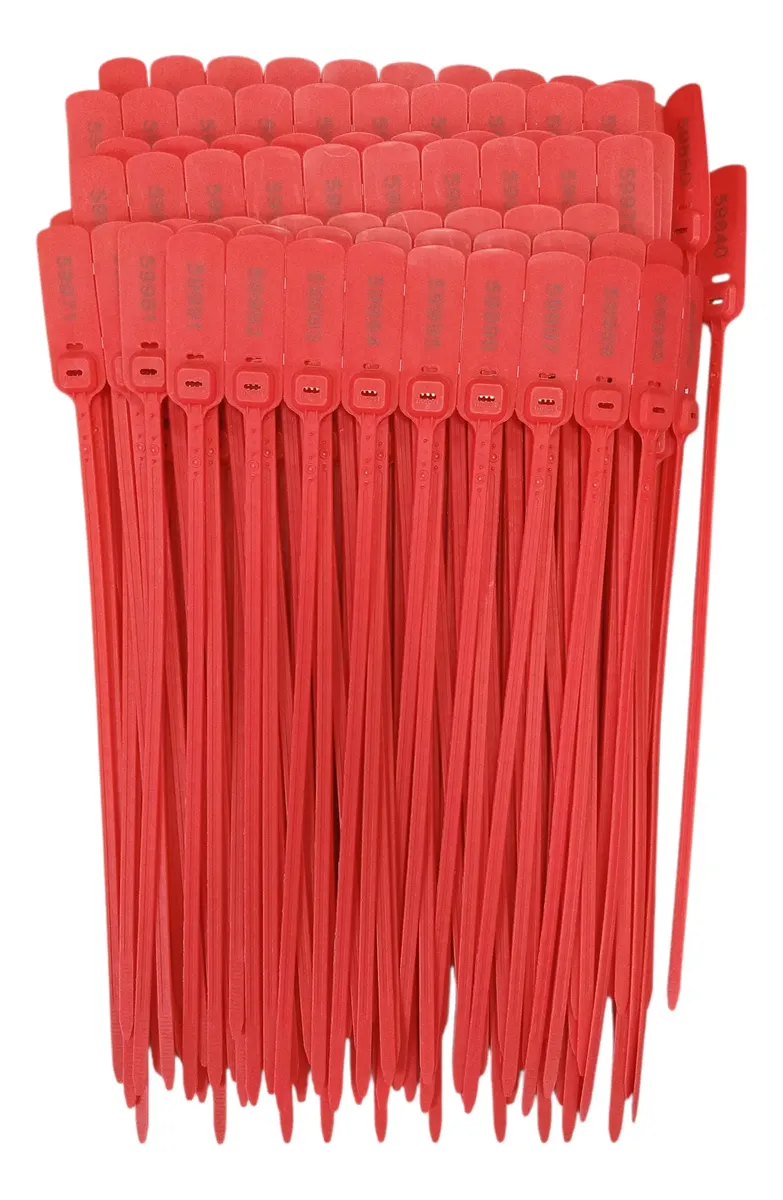 Precintos De Seguridad Plasticos Rojos De 40cm