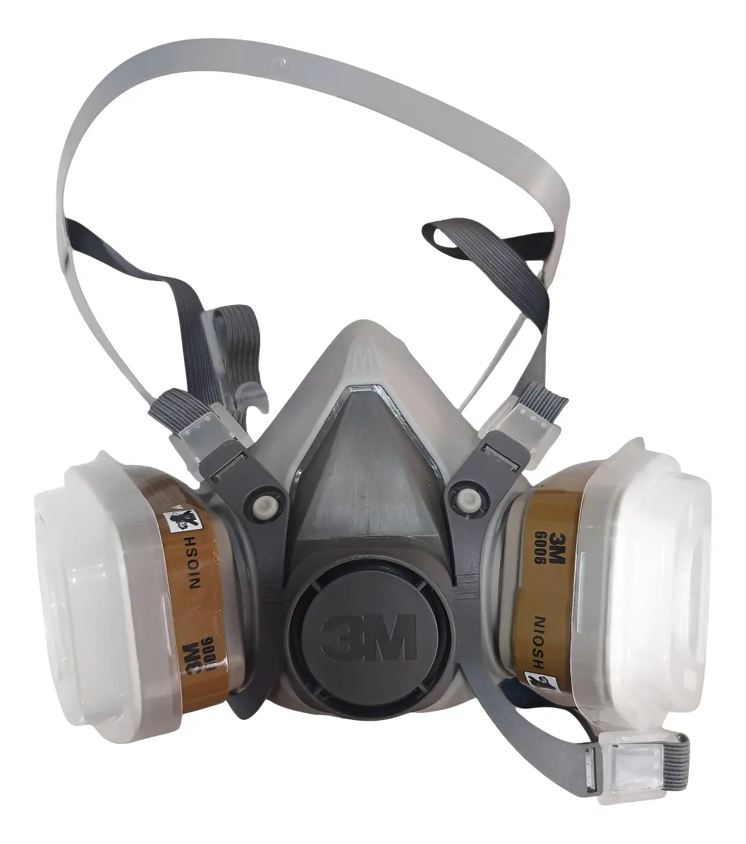 Respirador Media Cara 6200 + Cartuchos Para Multigases 6006